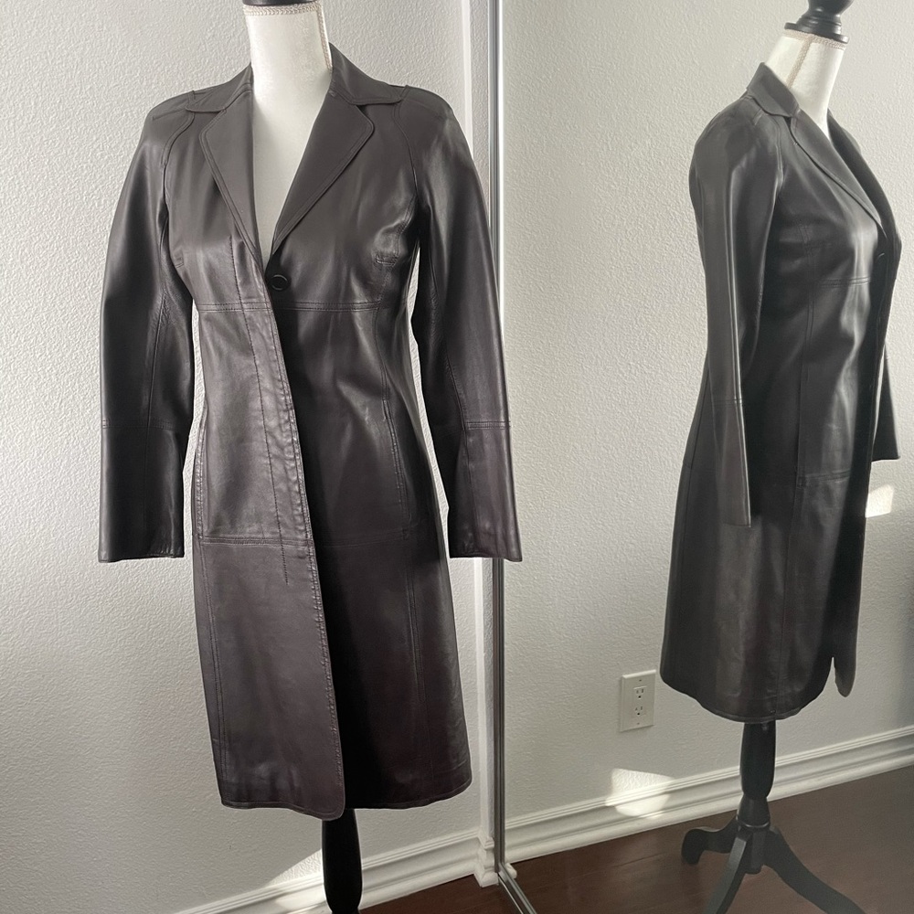 MaxMara leather trench coat